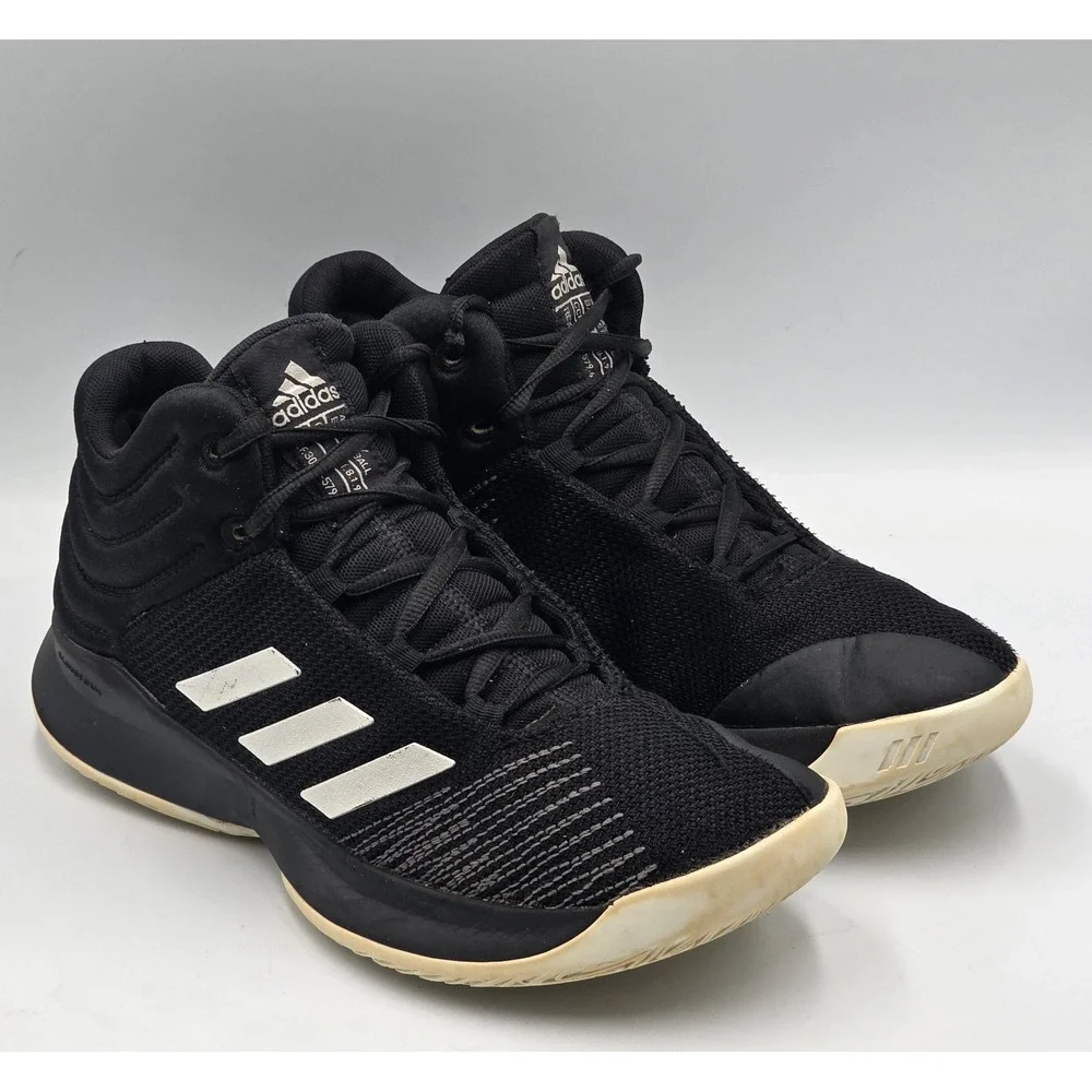 Adidas Pro Spark 2018 K Youth 5.5Y Womens 6.5 Black Basketball Shoes Sneakers